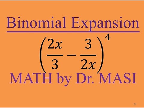 How to Expand using Binomial Theorem (2x/3-3/2x)^4
