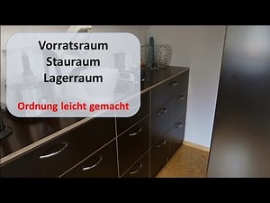 Ordnung schaffen im Vorratsraum, Lagerraum - Stauraum schaffen - Ordnung leicht gemacht