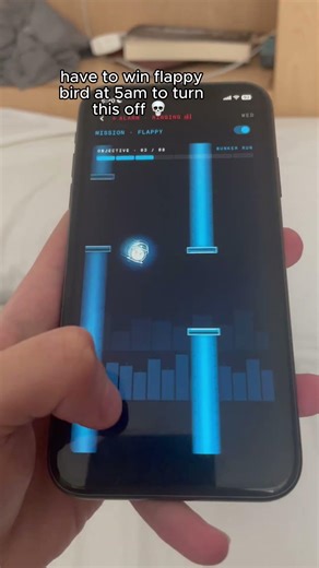 this alarm makes you win flappy bird to wake up