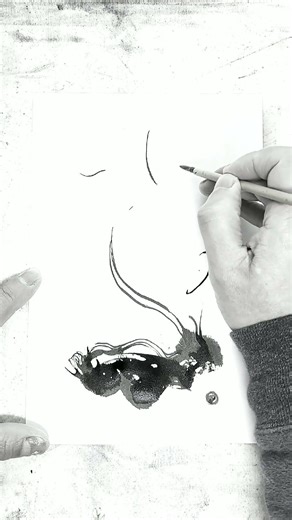 続ける勇気 #抽象画 #描き方 #メイキング #painting #書画 #abstractart #japanesecalligraphy