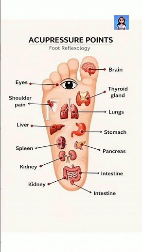 ACUPRESSURE POINTS | FOOT REFLEXOLOGY CHART
