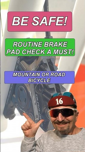 How to Check Bicycle Disc Brake Pads for Wear #Shorts