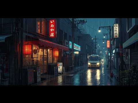 Rainy Neon Cafe Japan – Chill Lofi Beats for Focus & Sleep