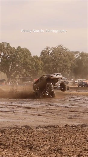 Mega Chevy CAT Walks across the mud bog #offroad #horsepower #mudslinging #shorts