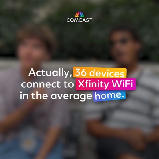 3.1K views · 16 reactions | Can you guess how many devices connect to WiFi in the average home? TVs, gaming consoles, security cameras, sound systems and more – here's how we keep customers connected to our strong, reliable Xfinity WiFi to power their smart homes. 易 https://comca.st/45Z6MhF | Comcast | Facebook