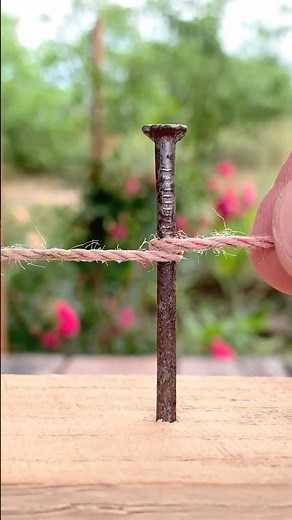 The Easiest Way to Tie Rope Around a Nail!