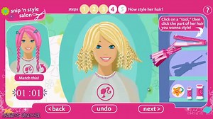 BARBIE - Barbie Snip n Style Salon | English Episode Full Game | BARBIE (Game for Children)