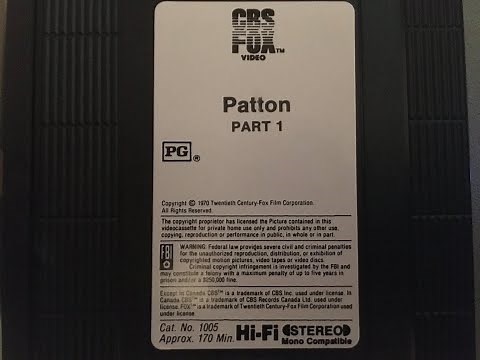 Patton (1970) 1992 VHS Opening