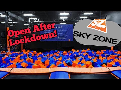 Sky Zone Trampoline Park Walk Thru including Ninja Warrior Course Tour