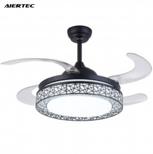 [Hot Item] Modern Retractable Ceiling Fan with Light and Remote Control