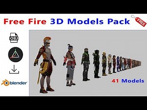 Free Fire 3D Models Pack || Download Free Fire 3D Models For Free|| Prisma 3D