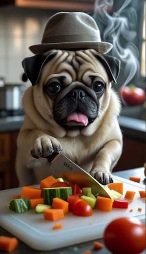 Watch a Pug Become a Master Chef!