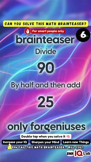 #OnlyForGeniuses 🧠💡Can you solve This Math Brainteaser? 🤯
