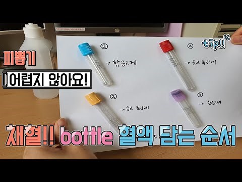 간호사가 알려주는 채혈, bottle 혈액 담는 순서, 피뽑기 실습해보자!