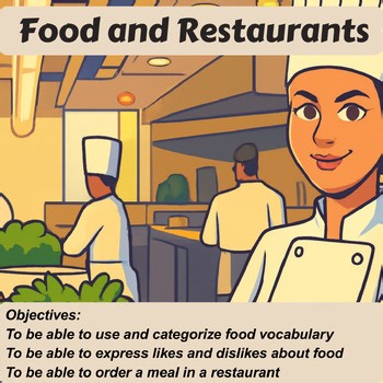 ESL Speaking & Grammar Activities: Food and Restaurants (PDF PPT)