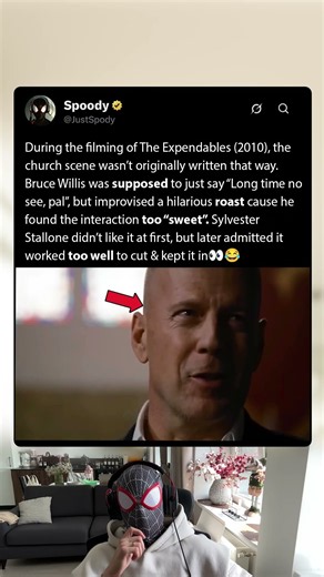 During the filming of The Expendables (2010), Bruce Willis couldn't hold