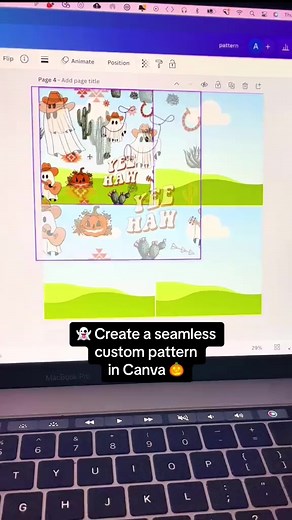 142K views · 4K reactions | Create a seamless custom pattern design in Canva. credits: designmadeclear #canvatutorial #canva #halloween #canvatips #canvaforbeginners #canvahacks | Neo Social Media Management Services | Facebook