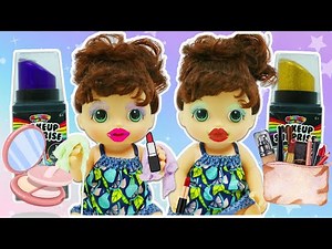 Baby Alive Doll Gets Beauty Makeover with Toy Makeup!