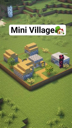 Minecraft Mini Village🏠 #shorts