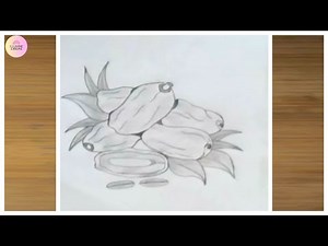 How to Draw Dates Fruits with Pencil | Easy Step-by-Step Drawing Tutorial .