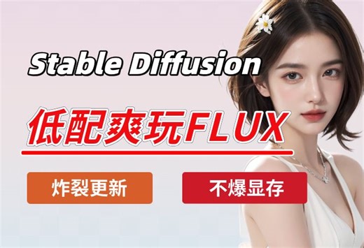 【SD教程】仅需4G显存即可畅玩最强Flux大模型，封神级WebUI用Flux模型极速出图！全网最强的Flux使用教程，低配电脑也能轻松出图！（附资料）