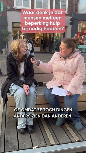 Waar denk jij dat mensen met een beperking hulp bij nodig hebben? 🤔