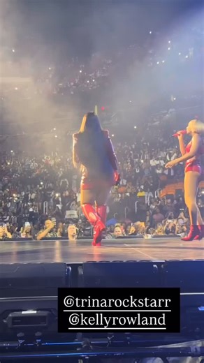 @KELLYROWLAND performs “Here We Go” with @TRINArockstarr for the first time in Miami for #TheBoyIsMineTour. 🎥 @jeffreybcam | Trina Official News Site