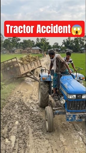 Tractor Accident 😱 | This video is generated by Google Veo3