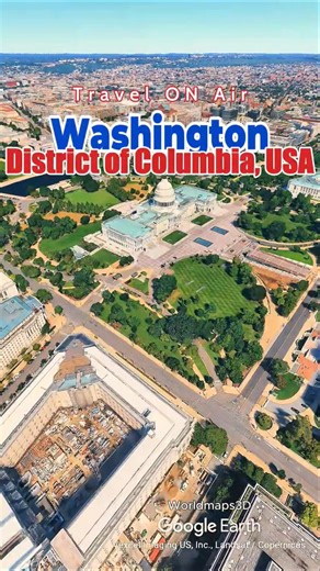 Washington DC From Above! 🇺🇸 #shorts #travel