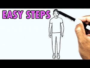 How To Draw A Person Full Body | Dad Drawing | Father Drawing Easy - Videos For Kids