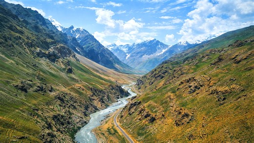 Yarlung Zangbo River and the vast Himalayan Valley