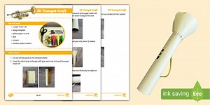3D Trumpet Craft Activity