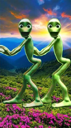 Dame tu cosita Green alien dance #dance #ytshorts #yt