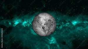 planet in space with star and galaxy universe cosmos on object and science