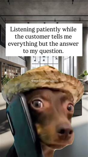 Workday Struggles | Funny Work Memes on Instagram: "I don’t mind listening, just don’t forget to answer my question. Follow @workdaystruggles for more relatable and funny work memes. customer service humor meme, workday struggles memes, customer confusion meme, workplace frustration meme, funny office memes, relatable job memes, funny workplace memes, work humor #workdaystruggles #workmemesdaily #relatablememes #9to5struggles #customerservice"