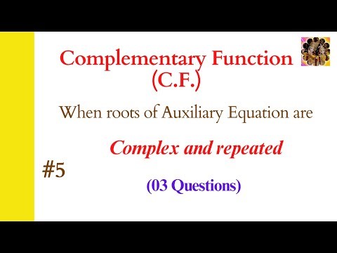 5. C.F. when roots are complex and repeated | Examples #complementaryfunction #differentialequation