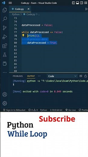 Python in Telugu: While Loop in Python (Loops in Python), Python For Beginners In Telugu, While Loop