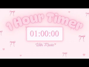🎀 1 Hour Cute and Cozy Timer | With Lo-Fi Music | Pink Bow Aesthetic Animation
