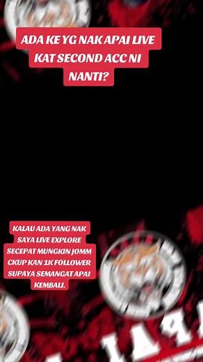 jommm Geng bantu apai ckup Kan 1k follower supaya apai boleh buat live secepat mngkin di second ACC tt apai Ni nqnti,ACC @ᴬᴱᶜᴾ•Apai Explorer Network🇲🇾 akn dibubarkan sbb tak dapat diselamatkan.#pejuang1k #apaiexplorecrewparanormal #familyaecp #apai #explore #support