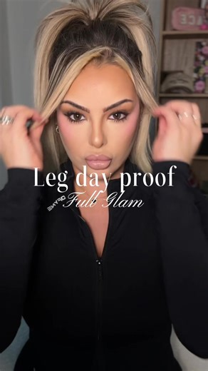 I lift heavy. In full glam. You don’t have to wear makeup to the gym… but I do. I like feeling strong and put together at the same time. Performance matters — in the gym and on my face. Would you wear glam to the gym… or never? 👀 #GymReady #SweatProofMakeup #StrongGirls #legdaymakeup #gymmakeuproutine