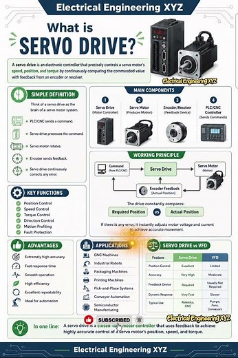 Servo Drive Explained in Seconds ⚡ Basic Powerful Facts Every Engineer Must Know!