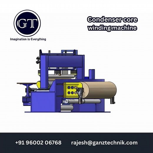 Condenser core winding machine