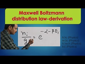 Maxwell Boltzmann distribution derivation | MB in statistical mechanics | Statistical Physics