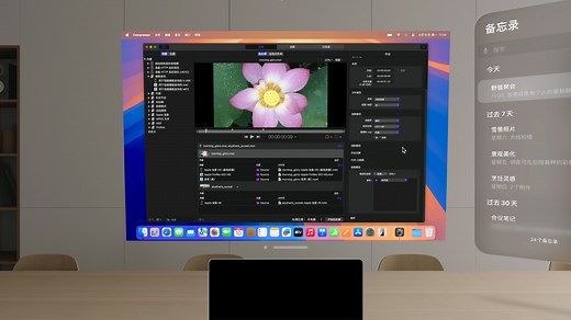 在 Apple Vision Pro 上使用 Mac 虚拟显示器
