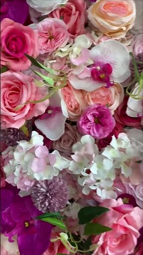 Stunning 3D Pink Rose Flower Wall | Perfect Wedding & Event Backdrop