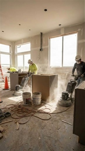 Modern Epoxy Flooring with Marble Swirl Finish