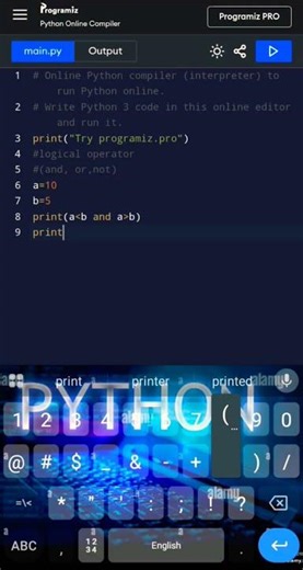 Logical operator ! python