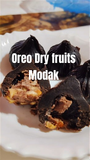 Oreo Dry fruits Modak #food #recipe #foodblogger #foodie #shortsfeed #shortvideo #modakrecipe #yt