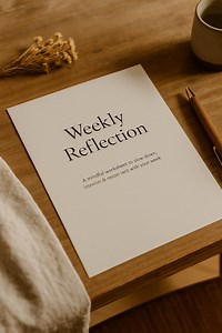 Weekly Reflection Sheet – A4 Printable Journal Page for Calm Focus & Intention - Etsy