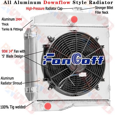 4 Row Radiator Fan Shroud For Jeep CJ3 CJ5 CJ6 2.2L 3.7L 4.2L 5.0L MT 1959-1971 | eBay